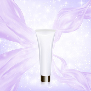 化妝品產(chǎn)品背景,水濺和光藍(lán)景。矢量圖 Eps10