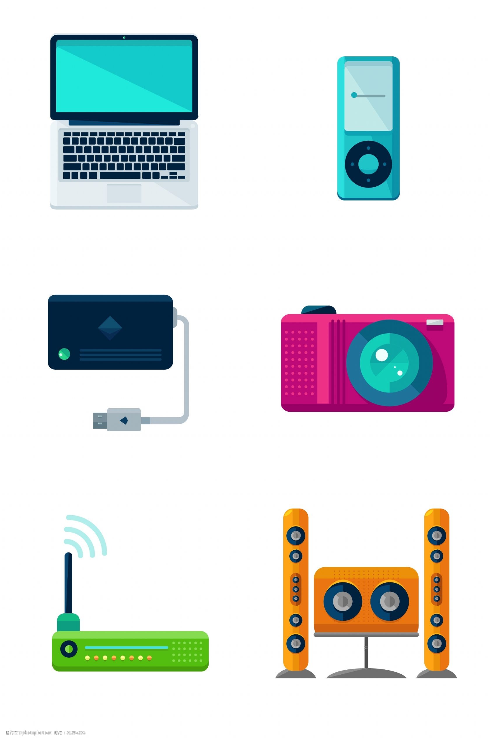 寫實電子產(chǎn)品相關(guān)圖標